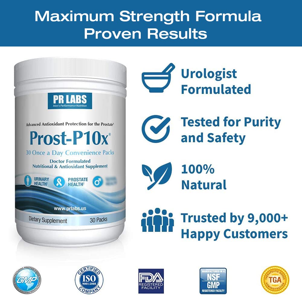 Prost-P10x capsules packaging shows a 2 month supply for convenience