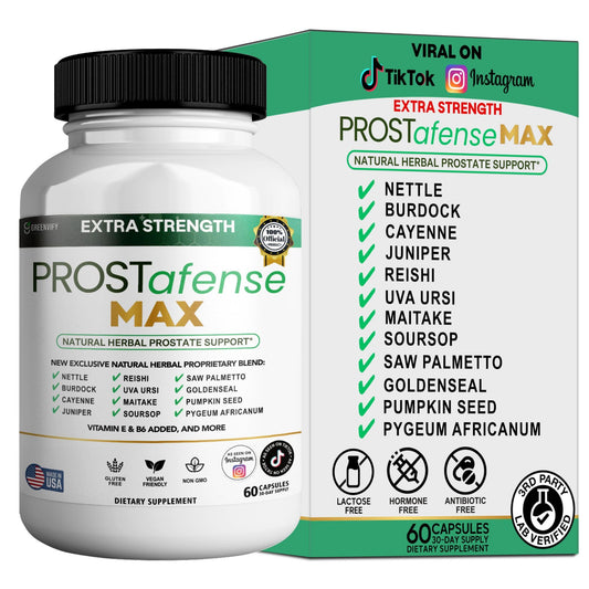 Prostafense Max prostate support bottle showing label for daily wellness