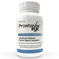 Prostavar Rx Proactive bottle front view showing 90 capsules for daily support.