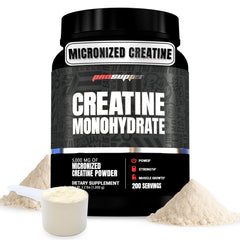 PROSUPPS Creatine Monohydrate Powder bottle on shelf ready for strength training.