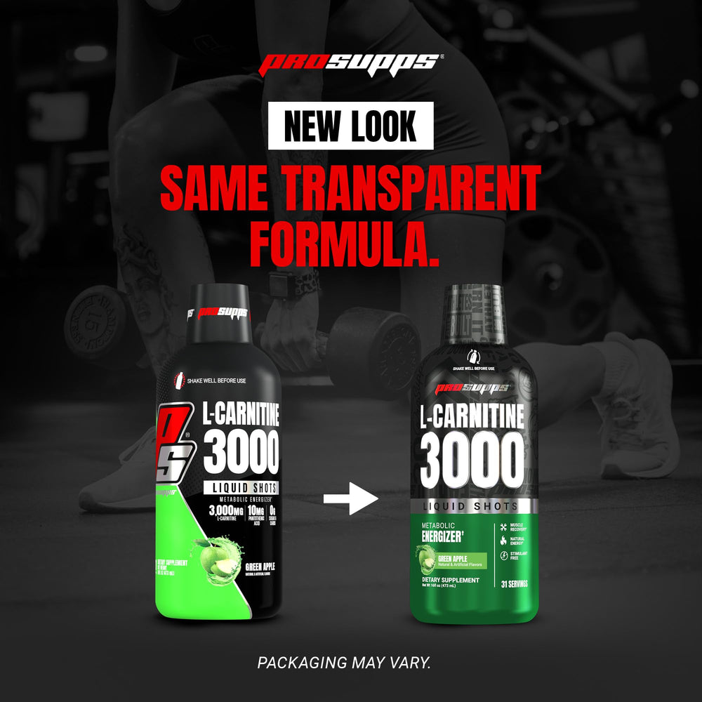 Nutrition/ingredients panel detail on PROSUPPS L-Carnitine 3000.