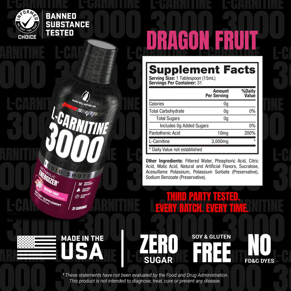 Pouring PROSUPPS L-Carnitine Liquid 3000 into a glass