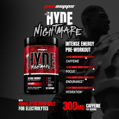 Mr Hyde Nightmare powder with scoop for quick prep and focus