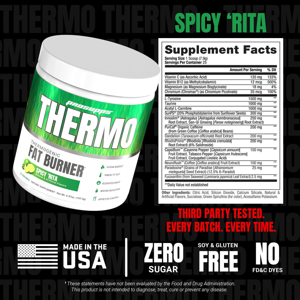 Gluten-free vegan badge on Spicy Rita label.