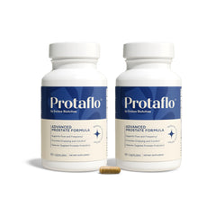 Protaflo Prostate Supplements bottle showing compact capsules for urinary support