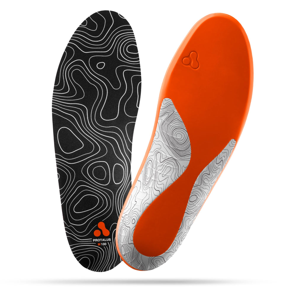 Protalus M-100 Lite with a deep heel cup stabilizes the heel for better alignment.