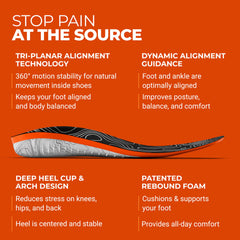 Protalus M-100 Lite dynamic arch support guides the foot toward its natural motion.