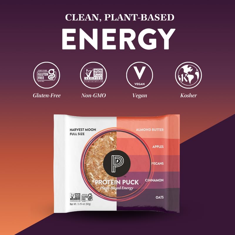 Protein Puck bar crumbled over oatmeal for a hearty breakfast.