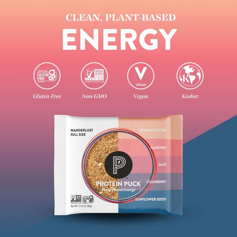 Protein Puck bar texture chewy implies substantial, satisfying bite