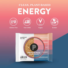 Protein Puck bar texture chewy implies substantial, satisfying bite