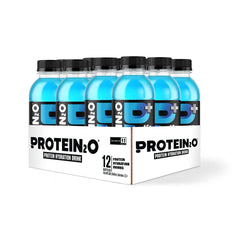 Protein2o bottle shows 350mg electrolytes for hydration support during activity