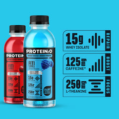Protein2o office desk bottle emphasizes focus-friendly hydration
