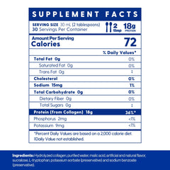 Proteinex nutrition facts panel with 18g protein per serving.