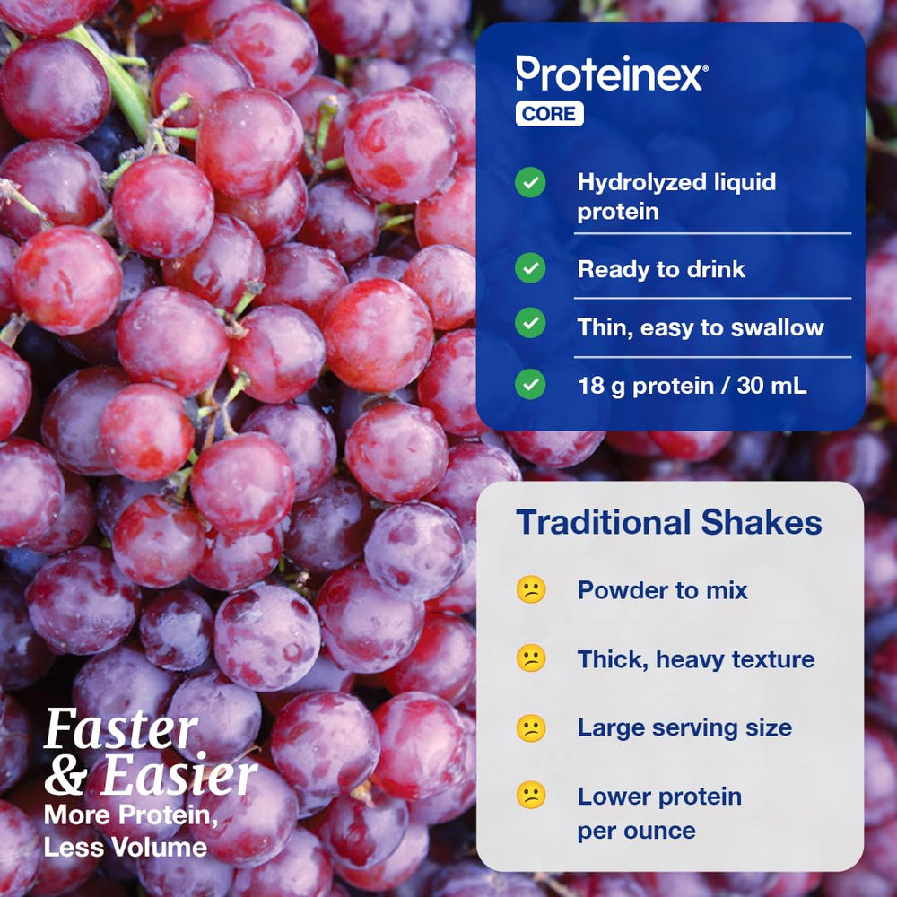 Proteinex pour into glass capture highlighting no carbs and zero sugars.