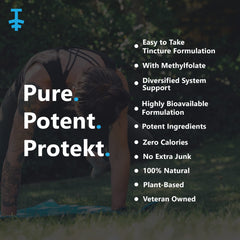 PROTEKT Resilient methylfolate emphasis in bottle for absorption.