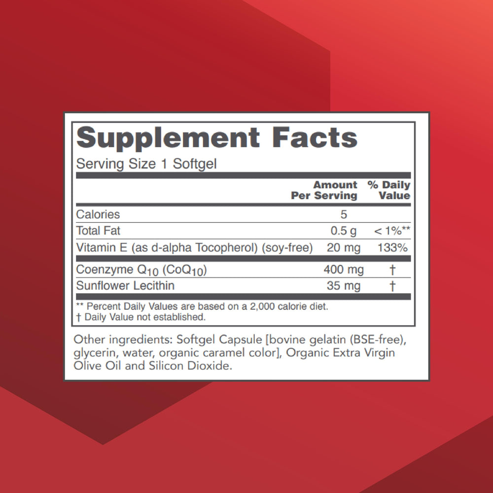 PROTOCOL FOR LIFE BALANCE CoQ10 bottle back label highlights halal and egg-free features