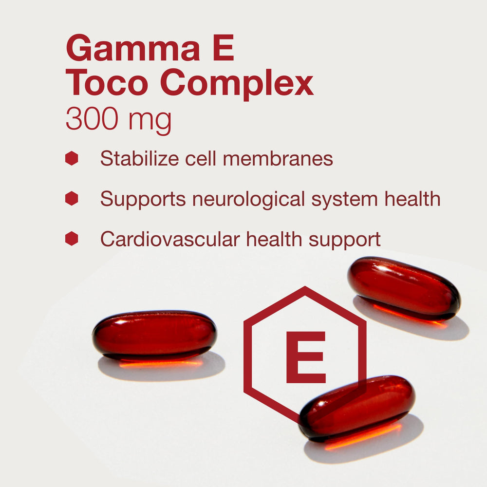PROTOCOL FOR LIFE BALANCE Gamma E Toco Complex ingredients panel details tocopherols and tocotrienols