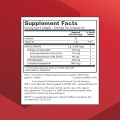 PROTOCOL FOR LIFE BALANCE krill oil pour showing easy daily use.