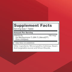 MK-7 Vitamin K2 tablet close-up highlighting compact round shape for daily intake