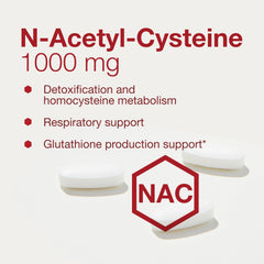 Protocol for Life Balance NAC 1000mg serving size illustrates exact dosage guidance.