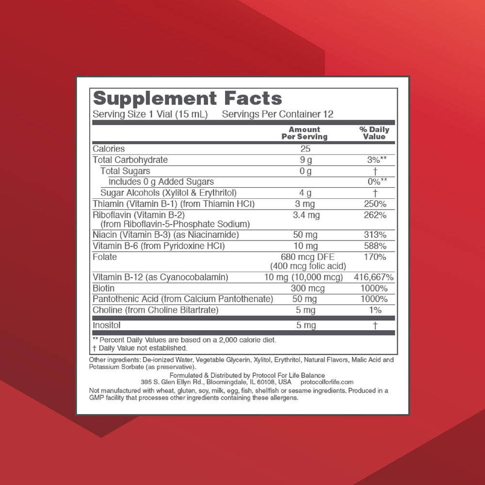 PROTOCOL FOR LIFE BALANCE Nutri-Dose B-12 liquid drops for convenient daily use