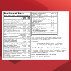 Protocol For Life Balance Ortho Multi Softgels label closeup highlights key prostate-support ingredients.