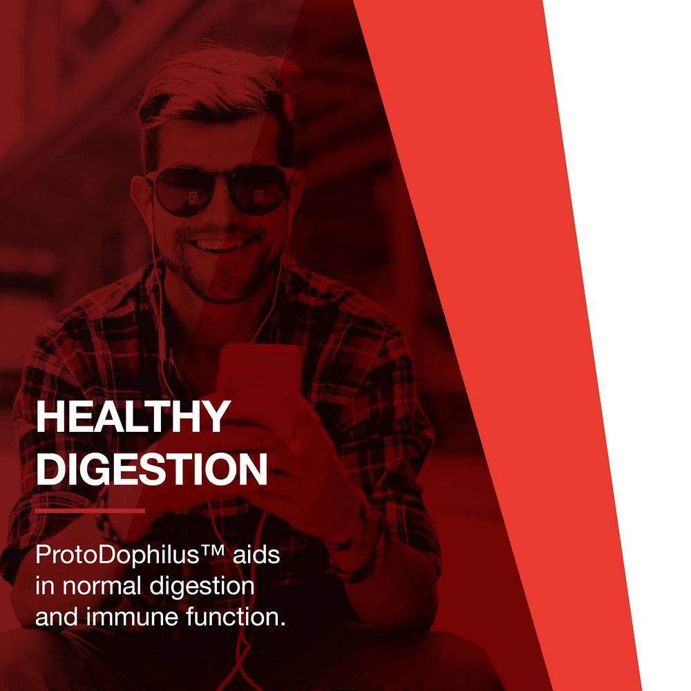 50-capsule bottle provides a convenient daily probiotic supply.