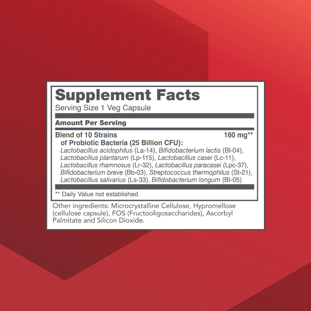 Close-up of ProtoDophilus capsules highlighting probiotic strains for gut balance.