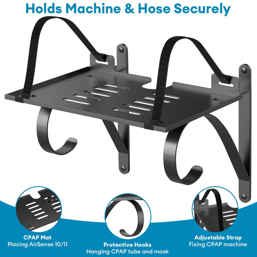 ProtoRack CPAP heavy-duty metal frame provides sturdy support for devices.
