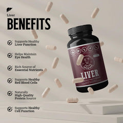 PROVA beef liver capsules label close-up with nutrient details