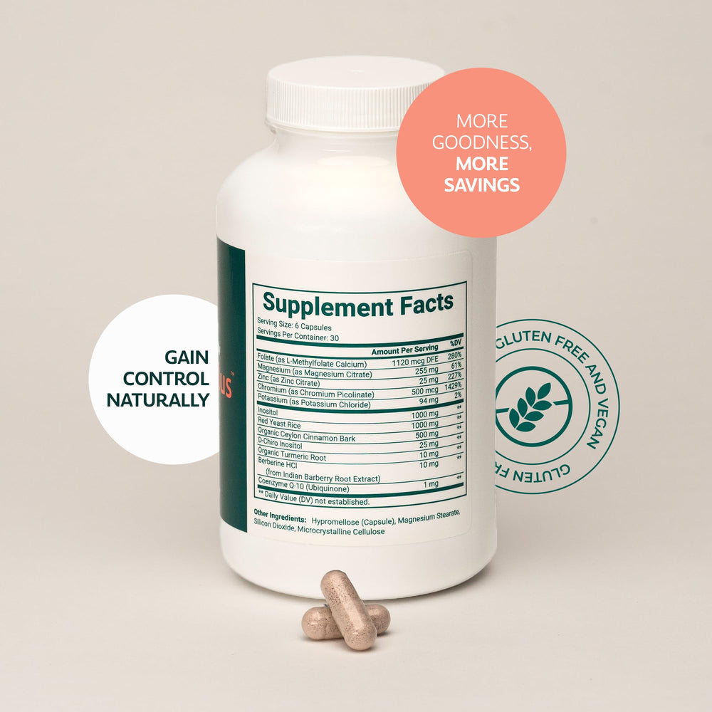 PROVATION LIFE Inositol Plus daily routine setup with capsules and water.