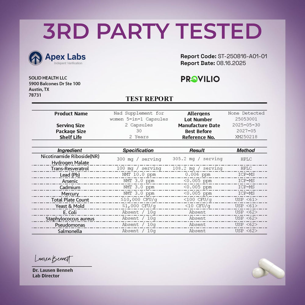 Provilio NAD USA facility image showcasing strict GMP production standards.