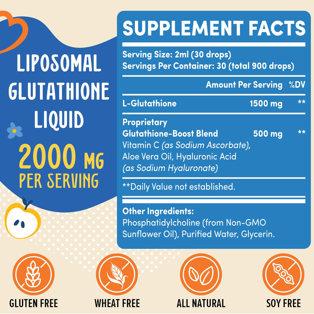 Prunucis Glutathione Liquid dropper delivering precise dosing