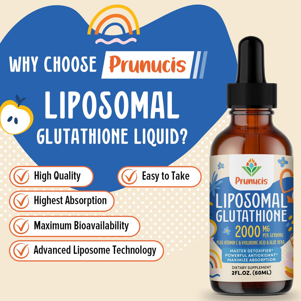 Prunucis Glutathione Liquid label showing ingredients and transparency
