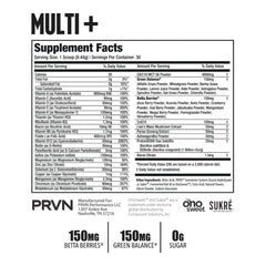 PRVN Performance Multi+ Greens glass with mix showcasing tropical flavor.