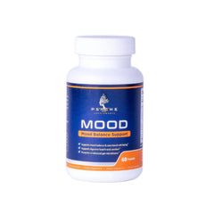 Psyche Supplements Mood Balance capsules close-up shows a clean, vegan formula for daily support.