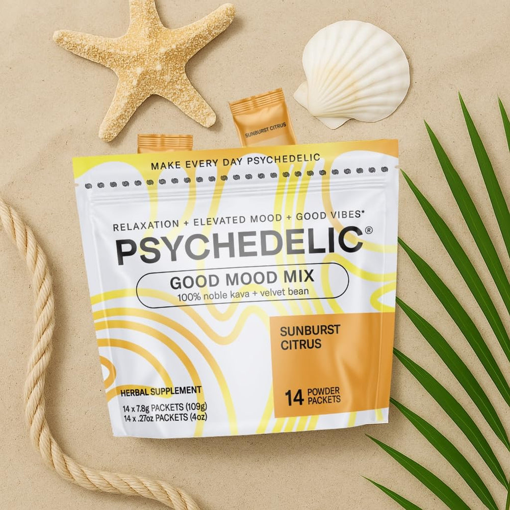 Psychedelic Water mocktail idea for a caffeine-free evening treat.