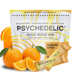 Psychedelic Water Sunburst Citrus bottle pour for a calming moment.