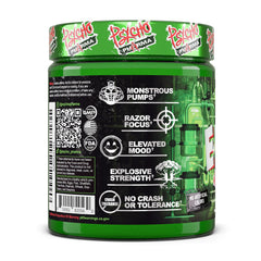 Psycho Pharma Edge of Insanity label close-up noting 8g citrulline pumps.