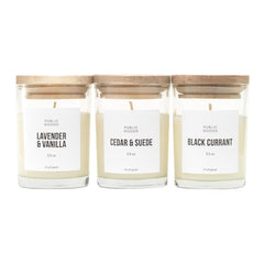 Public Goods Black Currant candle jar for bold berry and floral ambiance.