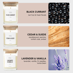 Public Goods Lavender & Vanilla candle jar offering calming scent for relaxation.