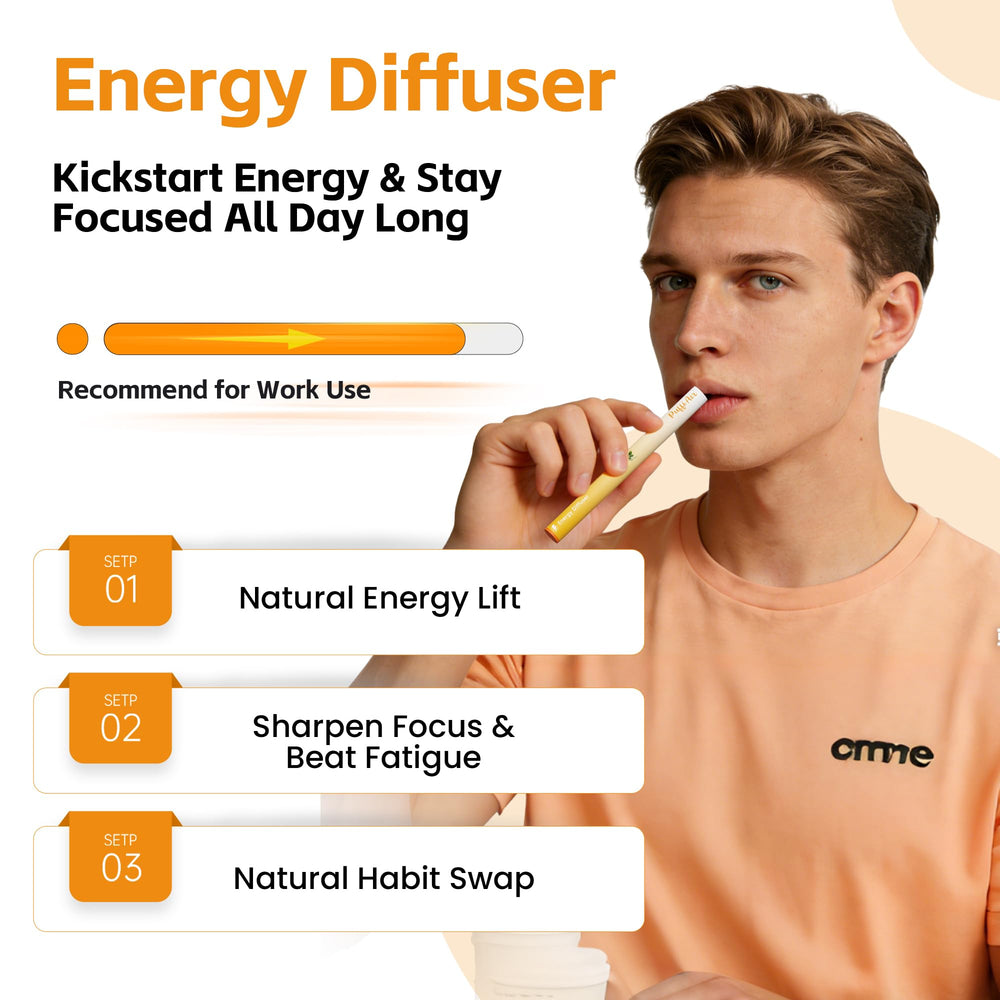 PUFFIAIR Caffeine Blend Pen delivering a sharp, energizing moment.