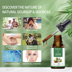 PUFFIAIR Soursop Sea Moss liquid drop dropper in action for precise drops