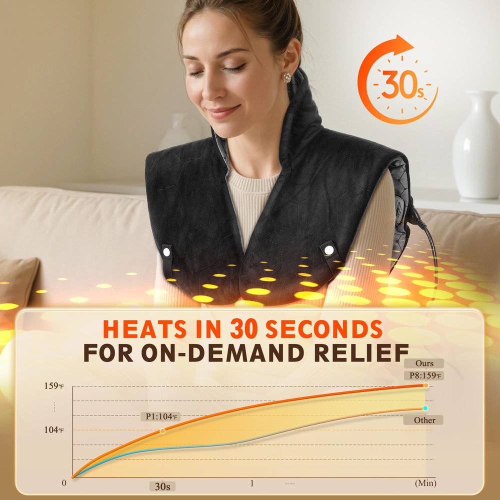 Pulax infrared therapy feature provides deep, soothing warmth.