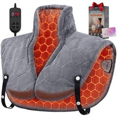 Pulax weighted heating pad neck-shoulders-back delivers cozy warmth for neck and upper back relief