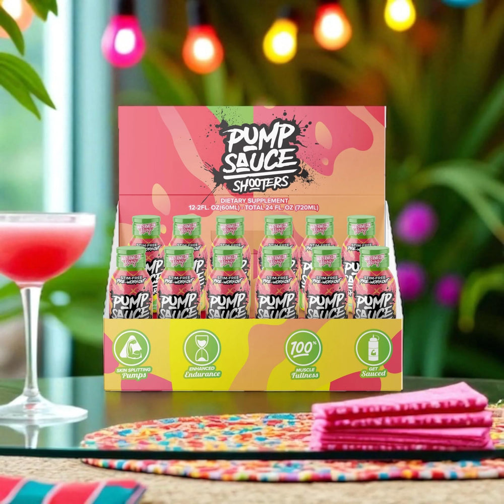 Pump Sauce Shooters gluten free vegan label