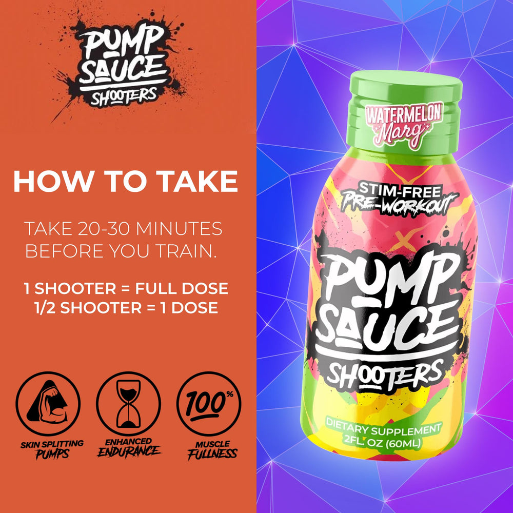 Pump Sauce Shooters full spectrum liquid label