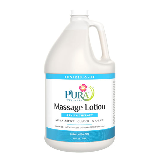 PURA 1st Arnica Therapy lotion bottle with pump for efficient massages
