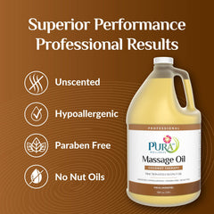 PURA 1st Coconut Therapy session massage shows smooth glide during massage.