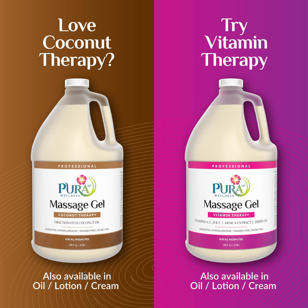 PURA 1st Coconut Therapy scene with therapist applying unscented gel during Swedish massage